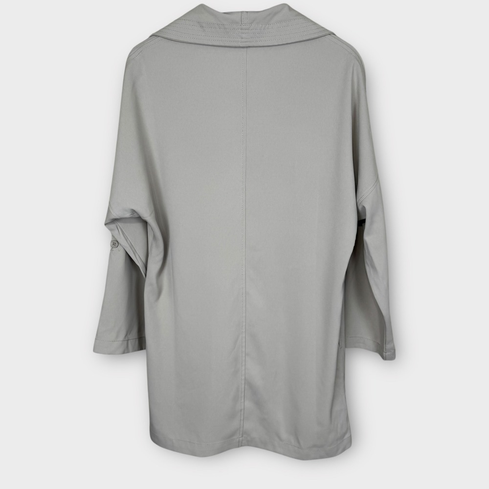 MAX STUDIO Latte Drape Front Open‎ Trench Jacket … - image 2